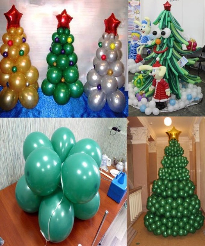 Сколько шариков на елку. Елка из шаров. Елка из воздушных шариков. Елка из новогодних шариков. Метровая елка из воздушных шаров.