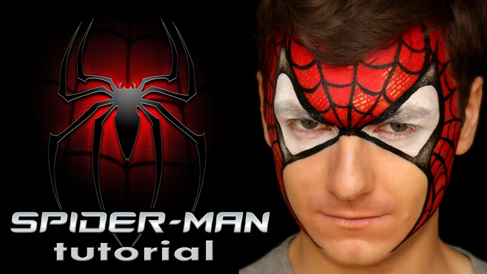 Spider -Man - Aquagim روی صورت خود در مرحله: آموزش