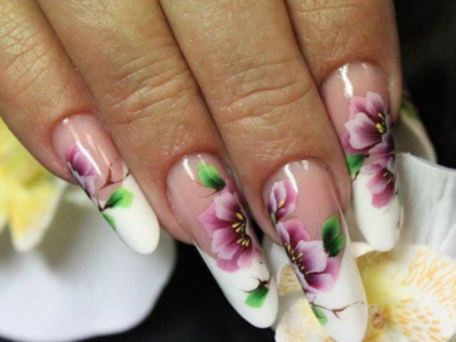 Как нарисовать красивые китайские, летние и акриловые цветы на ногтях? Маникюр с цветами на длинные и короткие ногти