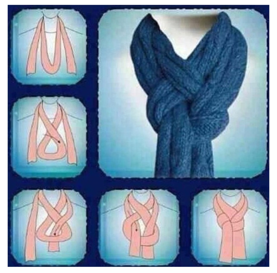 Способы завязывания шарфов на шее