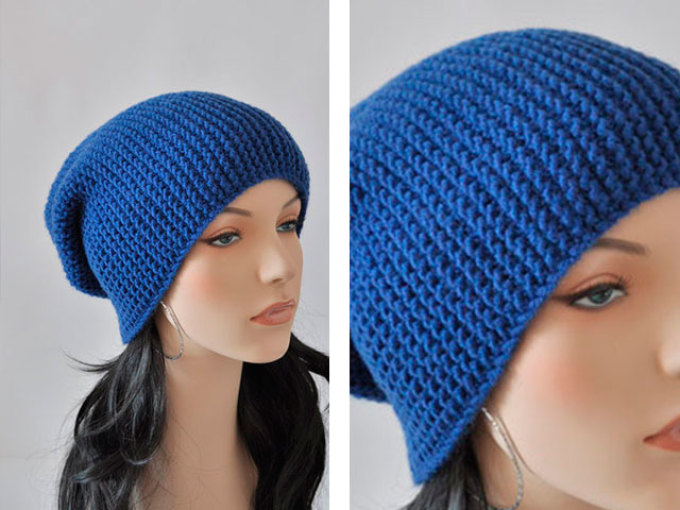 Bini hat with knitting needle