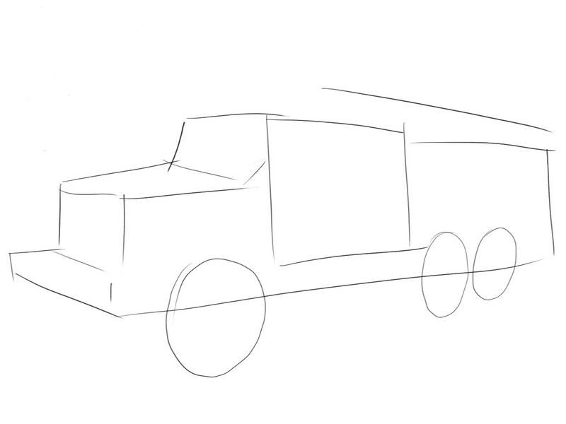 Пожарная машина поэтапно. Рисунок машины карандашом. Машинки для рисования. Поэтапное рисование автомобиля для детей. Поэтапное рисование пожарной машины.