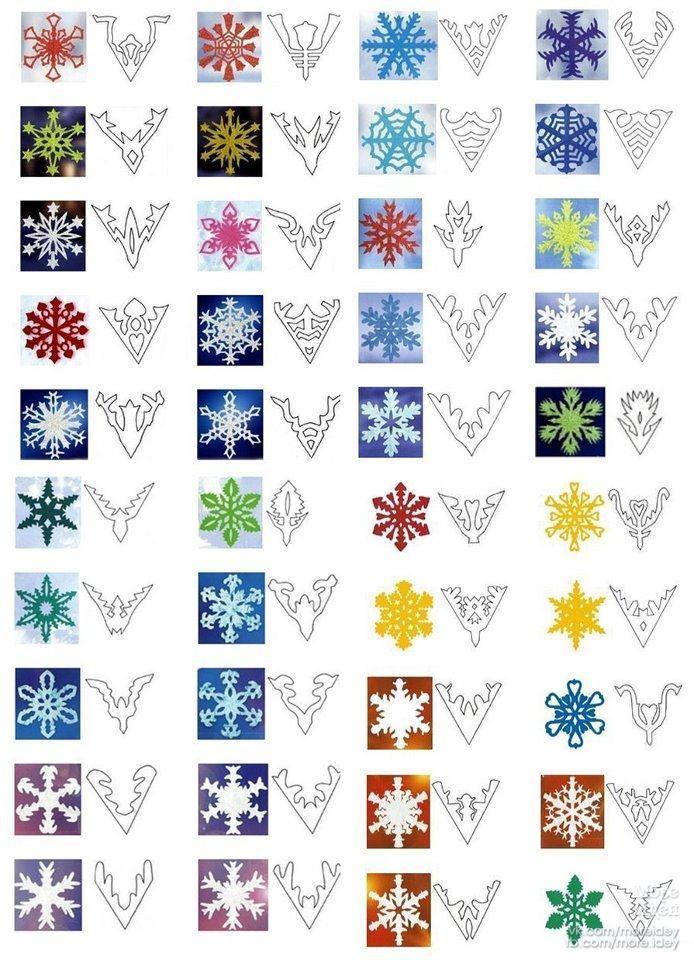 Many beautiful snowflake templates