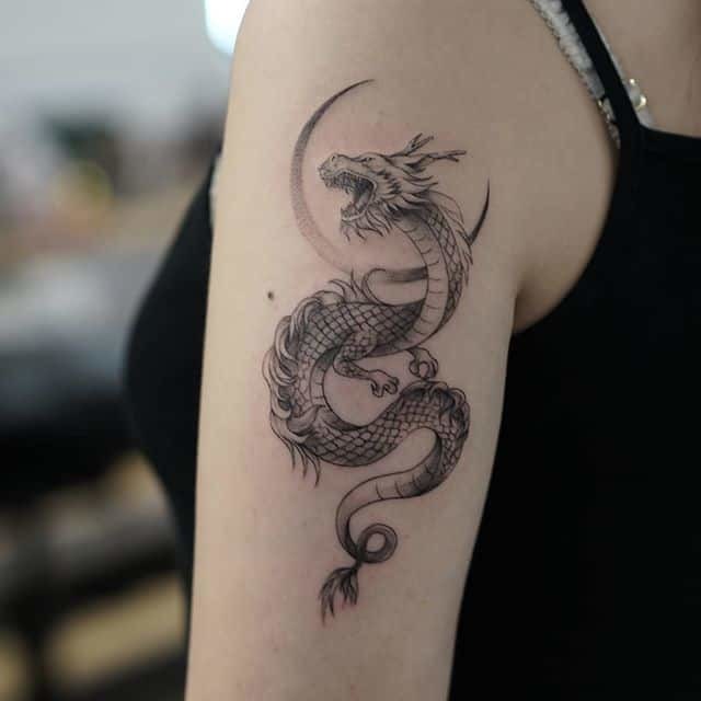 Татуировки в виде дракона: подборка картинок