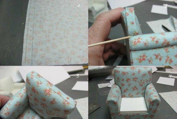 How to sew a puppet soft chair with your own hands from improvised materials: Step17