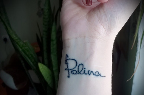 Tattoo named Polina