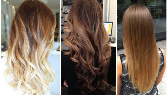 Bright ombre options for brown hair