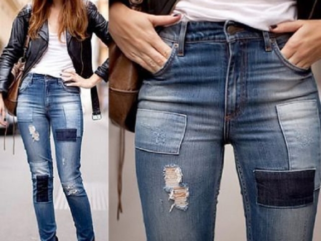 Как зашить дырку на джинсах аккуратно и незаметно между ног, на коленке, попе вручную и на машинке, без заплаток: способы, рекомендации, советы. Как спрятать дырку на джинсах, красиво заделать, задекорировать?