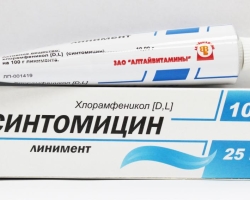Syntomycin ointment: the effect of the drug, indications and contraindications to the use of the drug, method of use, safety measures, overdose, side effects, interaction with other drugs