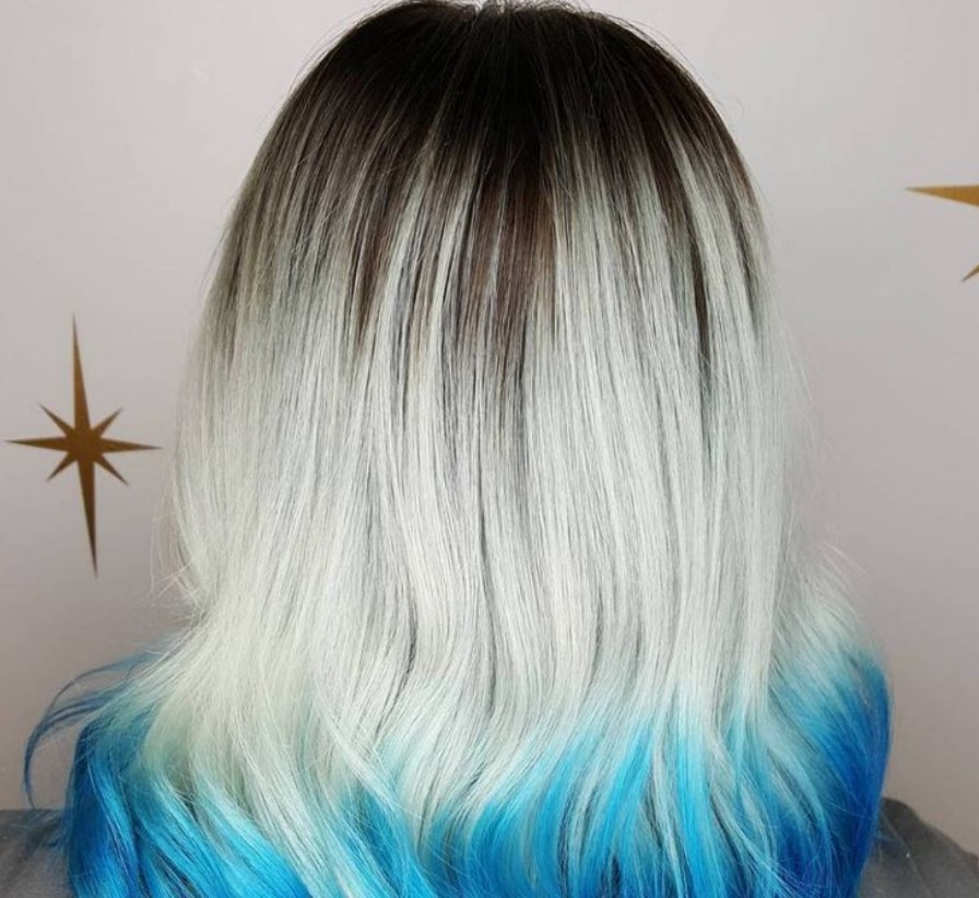 Как перекрасить волосы из синего в русый