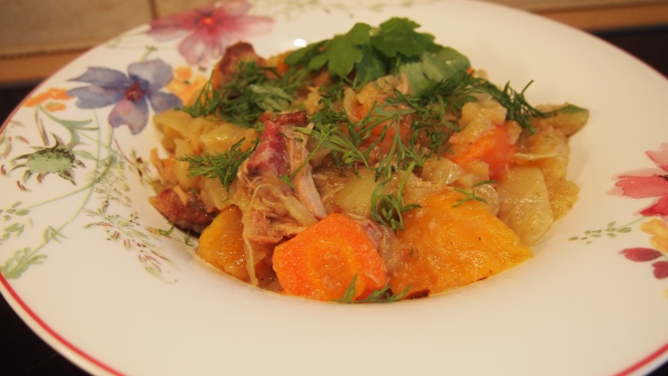 Vegetable stew with celery