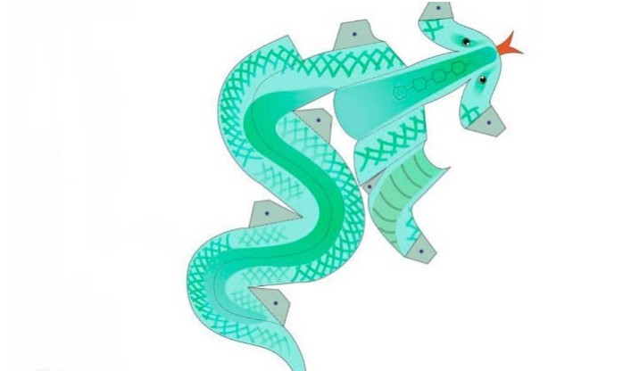 Трафареты змеи для поделки на новый год: идеи