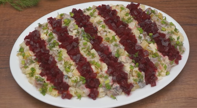 Salad with herring