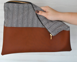DIY clutch from old jeans, old bags, fabrics, felt: patterns, description. How to sew a fashionable female and male clutch made of genuine leather, suede, leatherette with your own hands?
