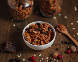 Finom reggeli recept: Hogyan főzzünk granol? Rudak és müzli granolas előkészítése - receptek