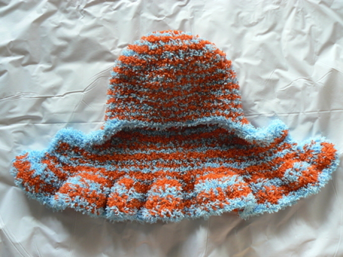 Hat helmet for a boy Crochet: Step 9