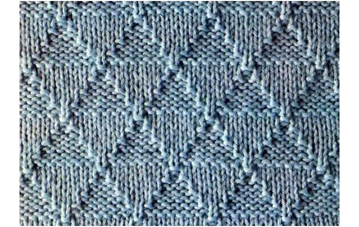 Modèle d'ombre avec des aiguilles à tricotage
