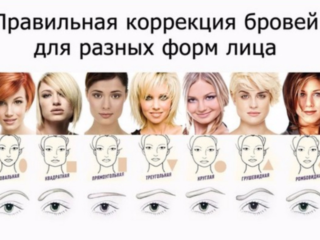 How to choose the shape of eyebrows for different types of faces: tips, photo