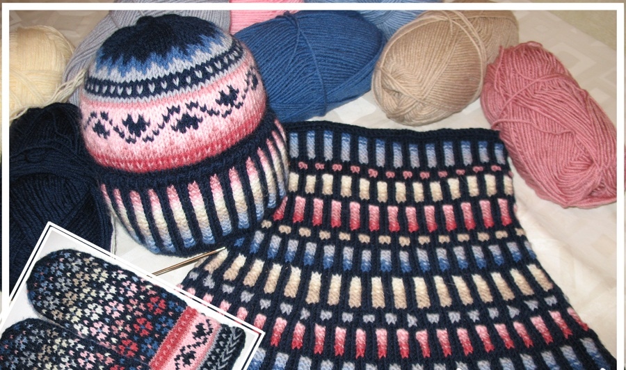Ensemble du chapeau tricoté, Snood, mitaines, photo 18