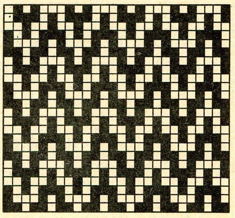 Sheme lenih vzorcev s pletenimi iglami za palčnike, primer 9