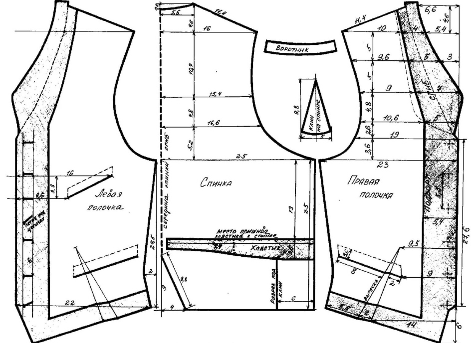 Women's vest short - accurate pattern