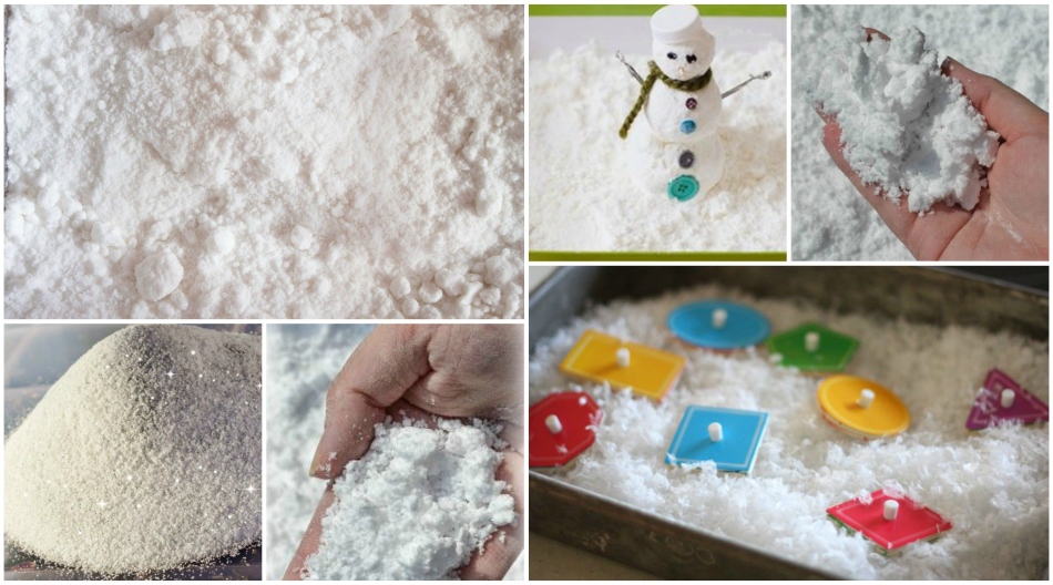 Neve artificiale dall'aggiornamento dei bambini