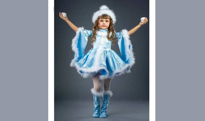 Costume du Nouvel An de Snow Maiden moderne pour une fille