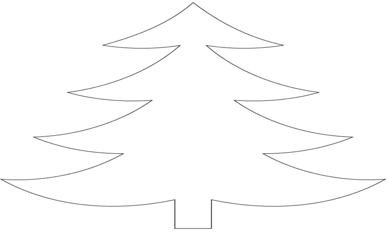Schablonen zum Schneiden von Girlanden von Weihnachtsbäumen, Beispiel 5