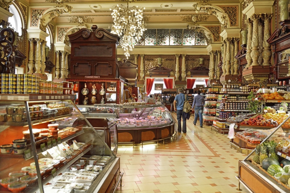 The sights of Moscow. Eliseevsky store, origins have come from the 18th century