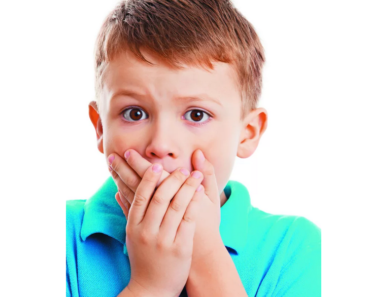 A child with a delay in speech development