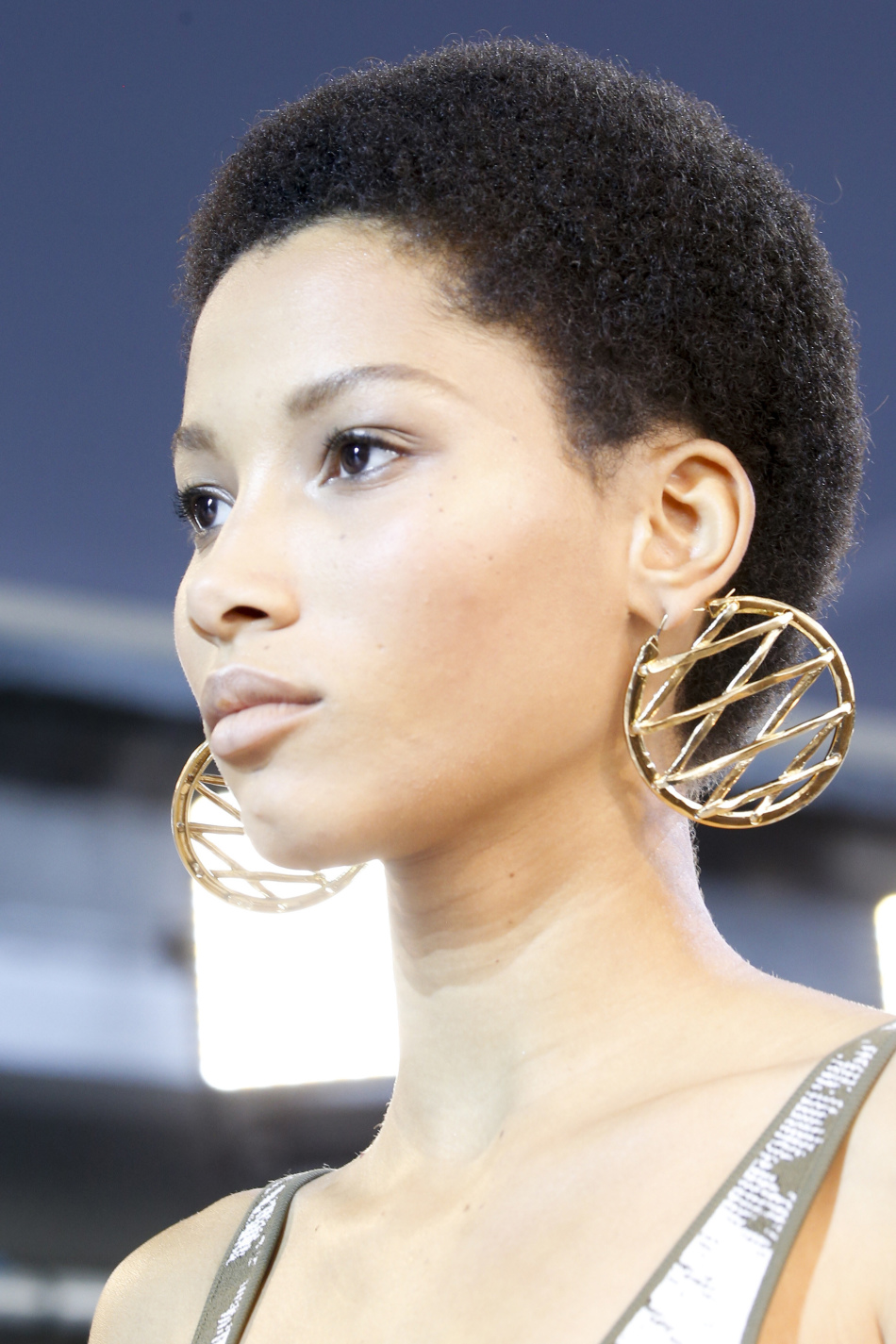 Large Congo earrings for 2022-2023 with a filled space inside
