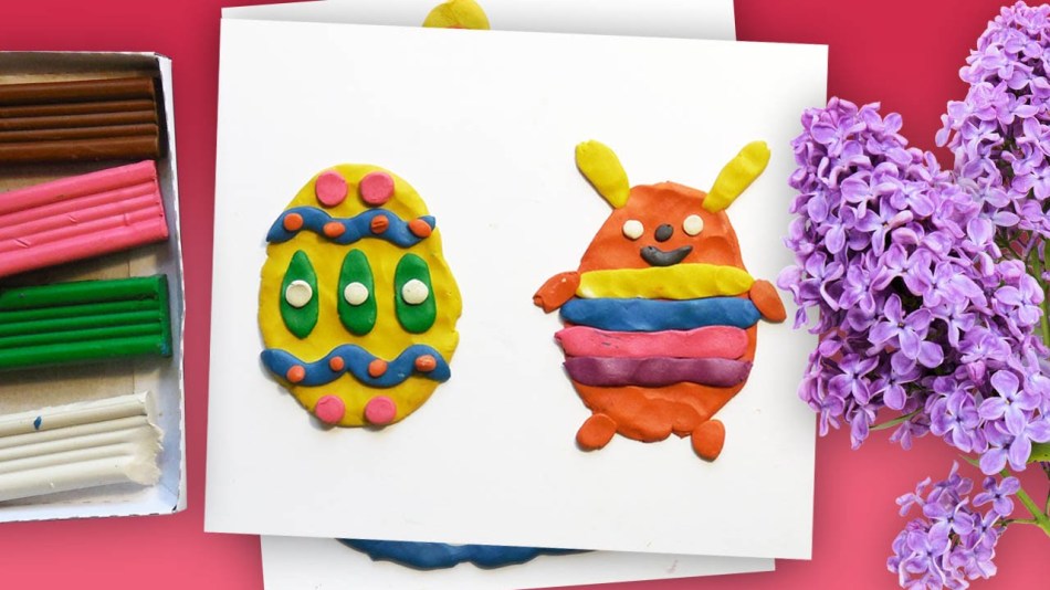 Artesanías de Plasticine a Pascua