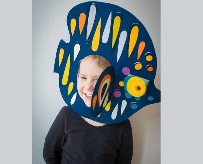 Маскарадная маска «рыбка» для мальчика своими руками на новый год