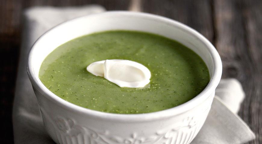 Cold spinach soup.