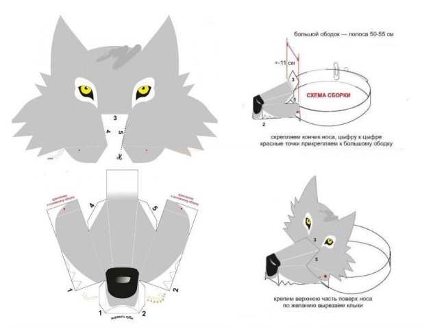Как сделать маску волка