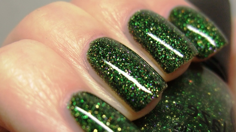 Saturated greens with sparkles