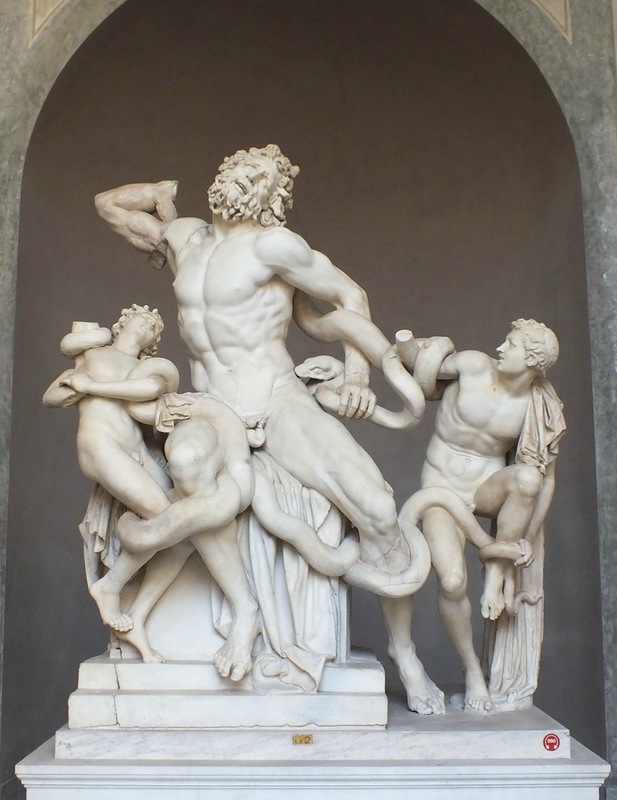Скульптурная группа ватиканского музея "лаокоон и его сыновья" работы пия-климента