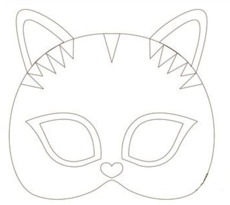 Маска кошки своими руками. Карнавальные маски шаблоны для печати. Карнавальная маска трафарет. Маска раскраска. Карнавальная маска "кошка".