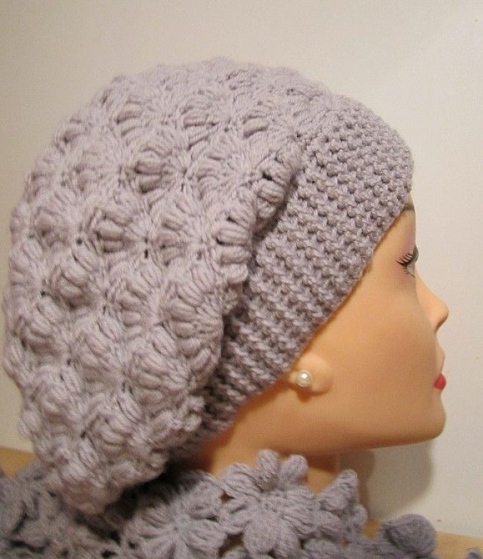 Вязание шапок крючком для женщин