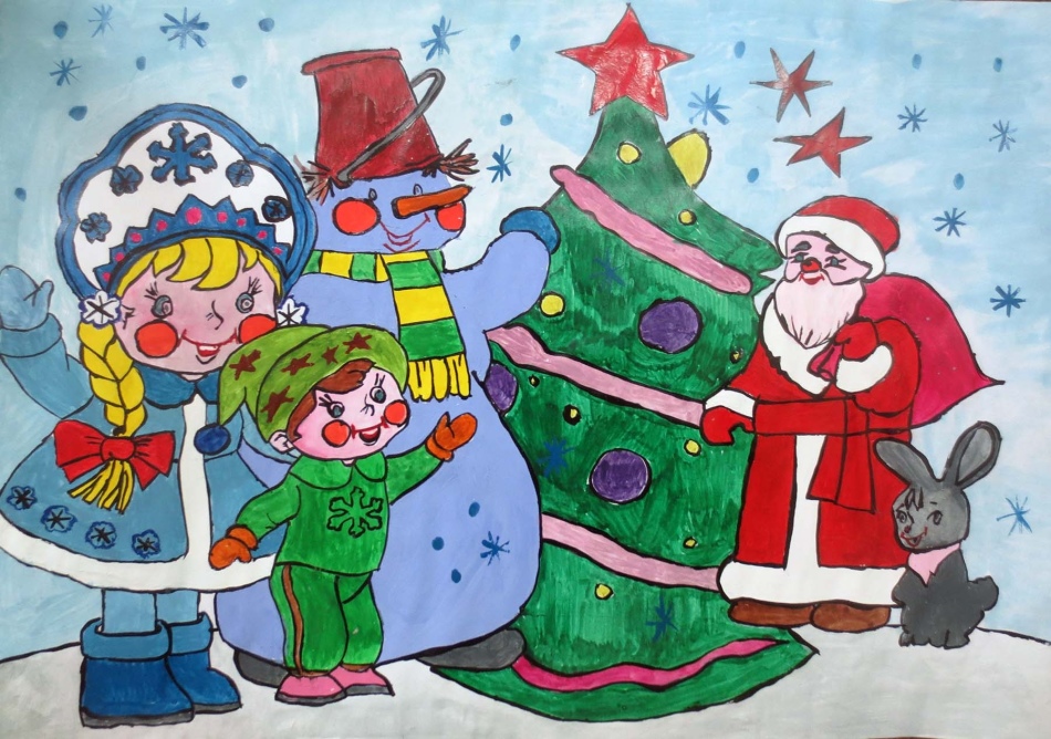 Конкурс новогодних рисунков для дошкольников