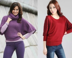 Sweat-shirt pour femmes Bat: schémas de tricot à la mode