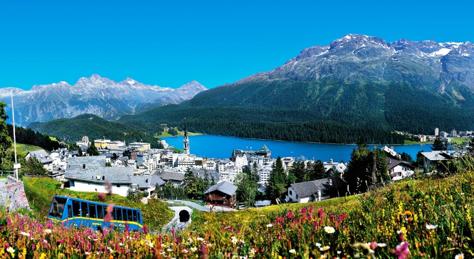 Ski Resort St. Moritz, Suisse