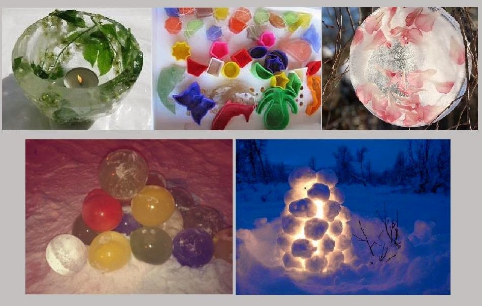 Colored ice balls