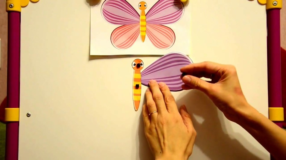 How to make an application of a paper butterfly?