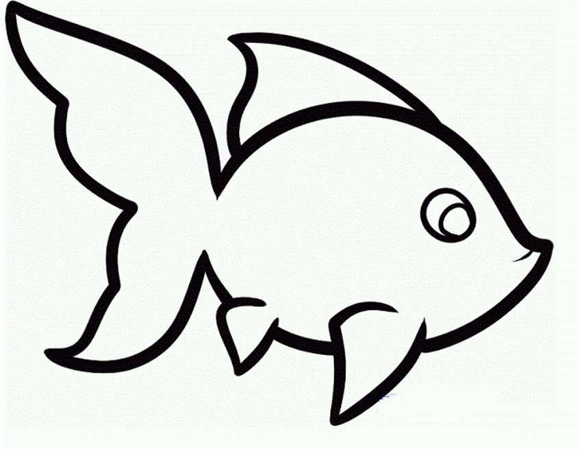 Fish stencil for application - template, photo