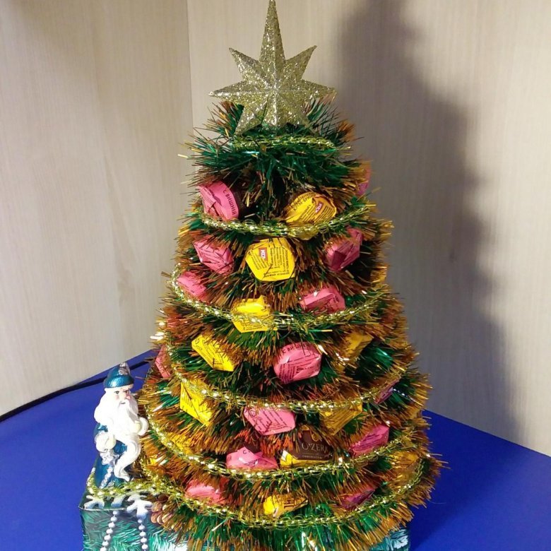 Karácsonyfa az édességekből
