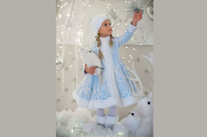 Costume de jeune fille de neige pour les filles: idée