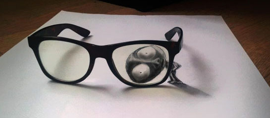 Реалистичный рисунок: очки