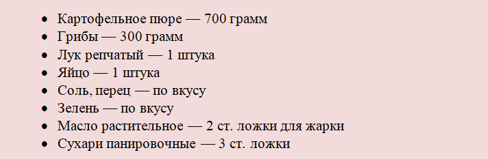 Необходими продукти за котлети