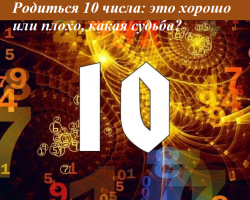 Born on the 10th: is it good or bad, what fate, abilities, character, career? What does the number of birth 2 in magic, numerology mean? What famous people were born on the 10th?